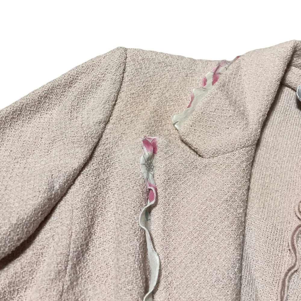 St. John Basics Santana Knit Blazer Jacket Women’s Size 10 in Light Pink - Picture 4 of 8